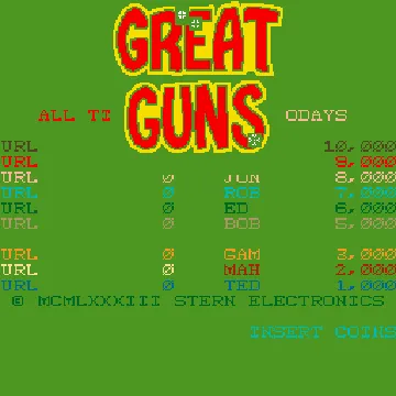 Great Guns screen shot title